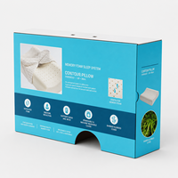 Boîte d'emballage en carton ondulé personnalisée pour oreiller en mousse à mémoire de forme et présentoir de vente au détail pour textiles de maison