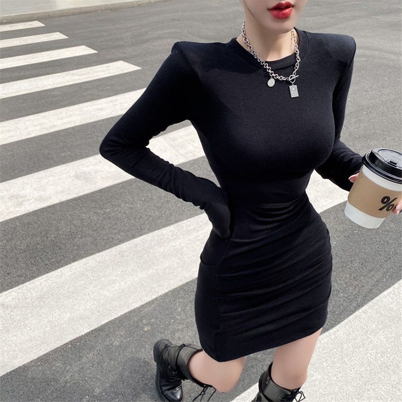 slim fit dress slacks Tight Fitted Prom Dress in Navy Blue main image 0
