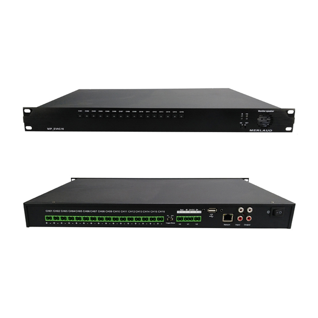 IP Network 16 Channel Message Player for Emergency
