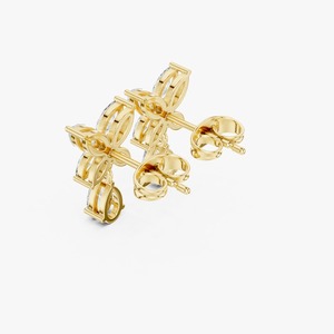 <b>Top</b> Quality Diamond Flower Drop <b>Earrings</b> for Women with Lightweight Comfort for Bridal and Evening Occasions Available For Sale - Product Image 4