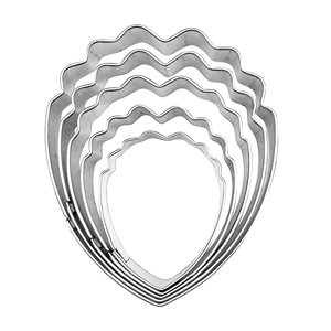 5 pièces en acier inoxydable <span class=keywords><strong>pivoine</strong></span> Cutter 2 pièces Fondant Silicone moule fleur veinage moule Veiner pétale faisant outil - Product Image 6