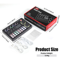 Carte son live professionnelle M1 avec Bluetooth, mixeur audio et changeur de voix pour le streaming, le podcasting et les jeux sur téléphone/PC