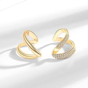 แหวนรูปตัว X ประดับเพชร 2026 แบบถอดประกอบได้ ใช้ได้ทั้งผู้ชายและผู้หญิง ดีไซน์พันรอบอเนกประสงค์ - Product Image 3