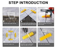 ITTA – Pince à cale moderne en plastique de 2,5 mm, auto-adhésive, durable, pour système de nivellement de carreaux d'appartement, clips et espaceurs de carreaux