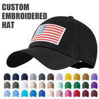 Gorra de Béisbol Casual con Patrón de Bandera Bordado en 3D de Alta Calidad, Venta Directa de Fábrica, Gorra Casual Personalizada al por Mayor