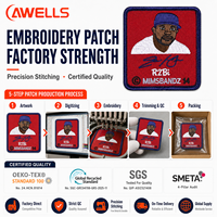 Patch brodé personnalisé avec portrait d'athlète, badge cousu pour les fans de sport, pour vestes et vêtements d'équipe AWELLS
