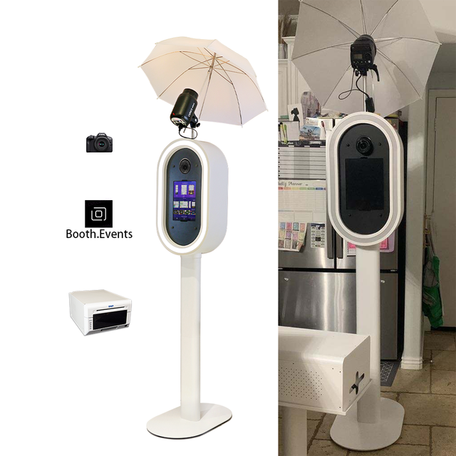 New Design Beauty iPad Photo Booth Machine Big Oval Photo Booth for Wedding Parties Salsa Booth with APP Remote Control