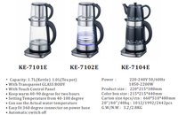 Théière turque en porcelaine électrique avec appareils ménagers théière Samovar en verre électrique