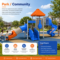 Équipement de terrain de jeux extérieur pour enfants, ensemble de toboggans multifonctionnels, structure de jeu combinée pour enfants avec toboggan en spirale pour école, parc