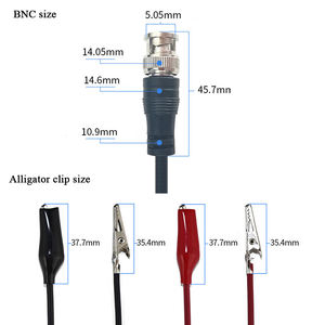 ตัวแยกสายตะกั่วทดสอบคลิปจระเข้แบบคู่สำหรับสายตรวจสอบสัญญาณของออสซิลโลสโคปมัลติมิเตอร์แบบมืออาชีพ - Product Image 2