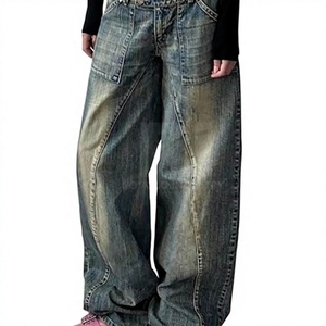 Pantalones Anchos Casuales de Moda para Mujer, Estilo Urbano, Ligeros, de Pierna Ancha, Ajuste Holgado, OEM ODM, Venta al Por Mayor - Product Image 5
