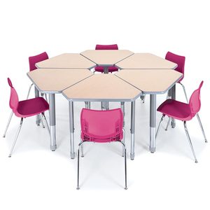 Set di scrivanie e sedie da studio per studenti di scuola, Set di mobili per la scuola per bambini mobili commerciali che costruiscono uffici moderni - Product Image 6