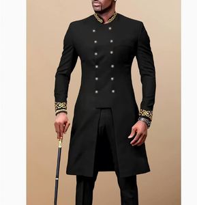 Ensemble Dashiki brodé d'inspiration <span class=keywords><strong>africaine</strong></span> S-3XL, costume de <span class=keywords><strong>mariage</strong></span> deux pièces, <span class=keywords><strong>chemise</strong></span> à manches longues et pantalon pour <span class=keywords><strong>homme</strong></span>, style africain - Product Image 5