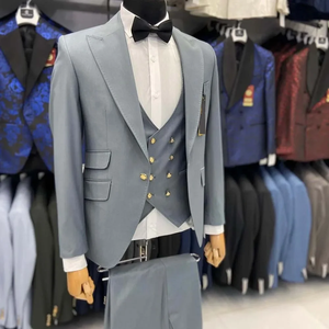 Marron <span class=keywords><strong>Beige</strong></span> Slim Fit hommes <span class=keywords><strong>costume</strong></span> sur mesure élégant <span class=keywords><strong>3</strong></span> <span class=keywords><strong>pièces</strong></span> veste pantalon gilet mariage garçon d'honneur smokings fête <span class=keywords><strong>homme</strong></span> robe costumes - Product Image 4