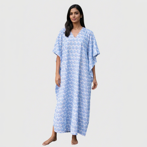 Robe kimono en mousseline de soie à fleurs roses pour femmes, col en V, manches mi-longues, tunique longue, tenue de plage d'été - Product Image 1
