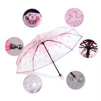 Parapluie transparent personnalisé avec logo Ovida, imprimé, résistant, pliable en POE, Regenschirm classique, cadeau de mariage