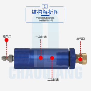 Filtre séparateur d'eau et d'huile à double couche, connecteur rapide de 8mm, pompe à air haute pression de 30MPa, pompe de charge externe universelle - Product Image 2