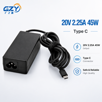 Chargeur USB-C pour ordinateur portable 45W 20V 2.25A Adaptateur secteur AC DC Alimentation portable Protection OTP Chargeur rapide Type-C