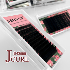 ขนตาปลอม Abonnie J Curl ขนาด 6-12 มม. หนา 0.05 มม. แบบด้าน ง่ายต่อการต่อ สำหรับมืออาชีพ - Product Image 4