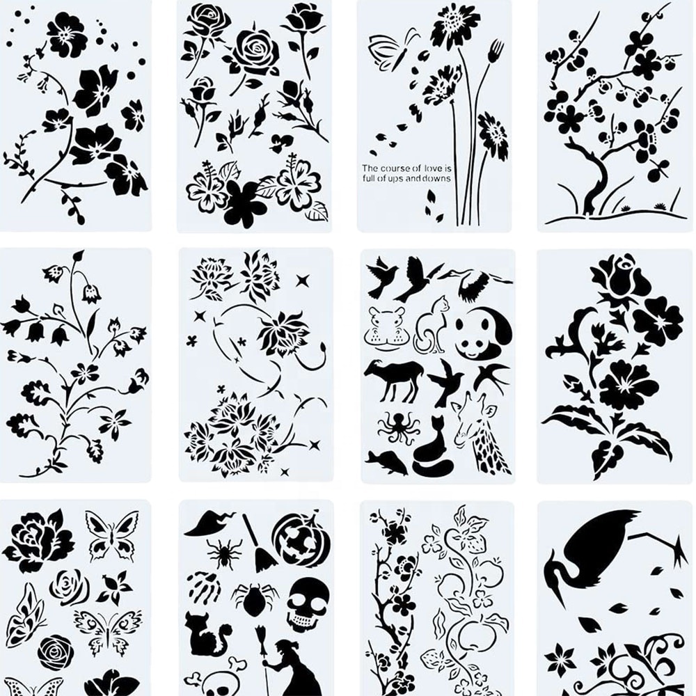 Полипропиленовый пластиковый детский набор для рисования трафаретов