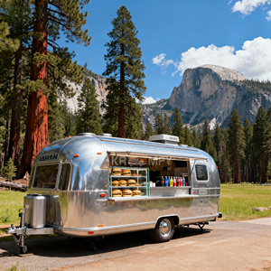 2025 Complete <b>Bbq</b> <b>Grill</b> Trailer <b>With</b> Fridge Fryer <b>Gas</b> Food Truck Caravan Kitchen - Product Image 1