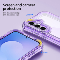 Étuis transparents pour téléphone portable 3 en 1 pour Samsung Galaxy A07 A17 A27 A37 A57 4G 5G Air Cushion Bags Back Cover