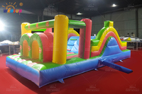 Parcours d'obstacles gonflable WINSUN en PVC certifié CE, sans plomb, imperméable, ignifuge, usage commercial, pour les 5 ans et plus, avec toboggans, modèle WSP-325
