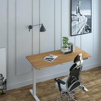 Bureau de jeu PC moderne en bois à hauteur réglable (plateau en option) avec moteurs simples/doubles