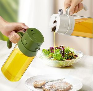 Vente en gros Proins Distributeur d'huile d'olive en verre 2 en 1 de 550 ml avec bec anti-goutte et pulvérisateur pour friteuse à air - Product Image 4