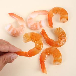 Cute Shrimp Keychain Simulation Food Keychain Funny Novelty Stylish Mini Simulated Food Shrimp Metal <b>Key</b> <b>Ring</b> <b>Key</b> Organizer - Product Image 2
