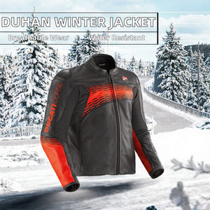 Winter Motorcycle <b>Racing</b> <b>Jacket</b> Full Sleeve Windproof Rider Leather <b>Jacket</b> for Adults - Product Image 2