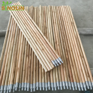 Mango de madera natural <span class=keywords><strong>Barniz</strong></span> Mango de 150 cm Rastrillo Palo de madera Fregona con enchufe de metal Mango largo de madera para accesorio de limpieza industrial - Product Image 2