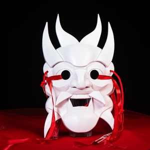 Masques d'opéra Nuo peints à la main, art culturel traditionnel chinois, costume <span class=keywords><strong>de</strong></span> jeu <span class=keywords><strong>de</strong></span> rôle, masque intégral, décoration murale, masque suspendu - Product Image 2