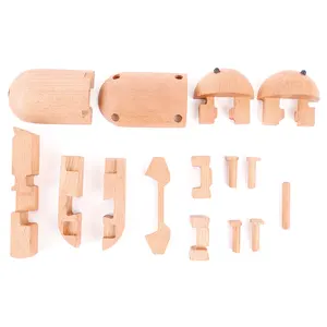 New Design Educational Creative Wooden Pig Model Children's DIY 3D Puzzle Wooden For Kids