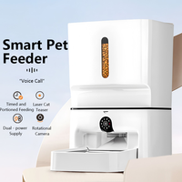 Elecpet 7L Smart Cat Feeder 5G Tuya avec caméra HD 2K Laser infrarouge Pet Teasing Distributeur automatique d'aliments pour animaux de compagnie