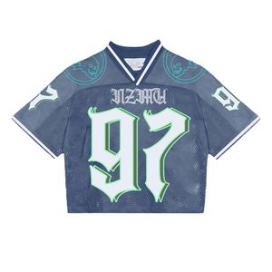 Maillot de rugby à manches courtes personnalisé, uniforme de football américain, polyester à séchage rapide, vêtements d'équipe - Product Image 2