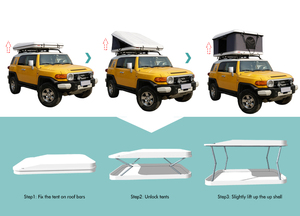 Carbon Fiber rigid Maggiolina roof tent for Camping Offroad - Product Image 5