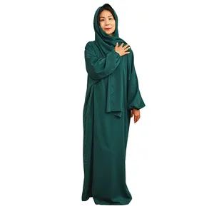 2023马来西亚Abaya女性穆斯林服装2023迪拜传统平纹细布服装