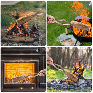 Juego <span class=keywords><strong>de</strong></span> Herramientas Modernas para Fogatas <span class=keywords><strong>de</strong></span> Acero Grabber, Pinzas Largas para Chimenea, Soporte para Leños, Accesorios para Fogatas - Product Image 6