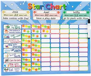 Tableau des corvées de récompense de responsabilité magnétique personnalisé en usine Tableau des corvées pour enfants Tableau magnétique de réfrigérateur avec stylo pour encourager