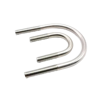 Boulons en U à double filetage M6-M16 en acier inoxydable 304 forgé à froid, colliers de serrage pour tuyaux, fixations pour support de plomberie marine