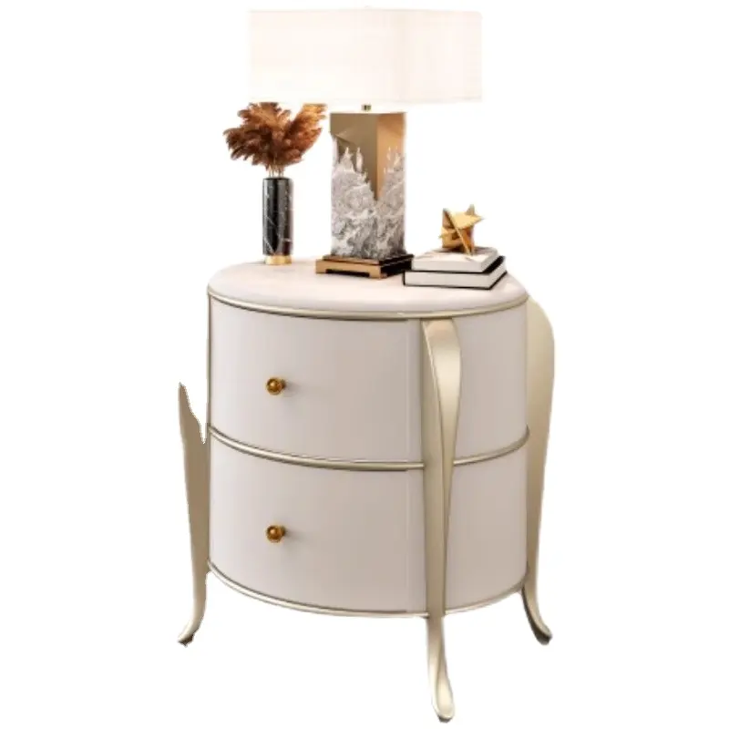 Modern Simple American Style Light Luxury Bedside Table with Storage Internet Popular for Home Hospital Use in Wooden Bedroom