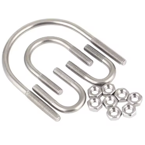 Stainless Steel <b>U</b> <b>Bolt</b> With Hex Nuts Passivated Finish Industrial Grade M6 Threaded Rods - Product Image 6