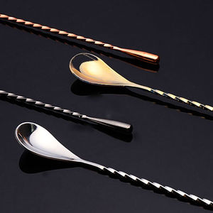 ช้อนผสมโลหะสำหรับผสมชากาแฟทำจากสเตนเลสด้ามยาวช้อนผสมเครื่องดื่มค็อกเทลทำจาก304ตรงจากโรงงาน - Product Image 4