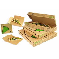 Scatola per Pizza in Cartone Ondulato Robusto, Sicura per Alimenti, Usa e Getta, Stampata a Quattro Colori per Ristoranti a Catena, Snack Bar e Consegne a Domicilio