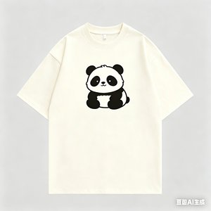 T-shirt da uomo blu navy con adorabile stampa <span class=keywords><strong>panda</strong></span>, maglietta casual girocollo in morbido cotone, vestibilità comoda streetwear per gli amanti degli animali - Product Image 2