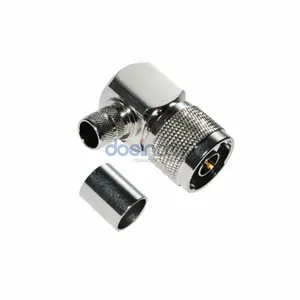 Conector macho angular direito RF coaxial tipo N 50 Ohm para transmissão eletrônica WIFI