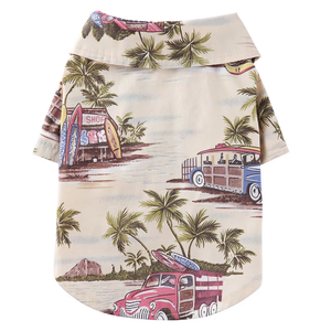 Hawaii Style Beach Print Dog T-Shirt Spring Summer Small to Medium Sized Pets Pet <strong>Clothes</strong> - Product Image 5