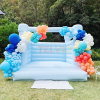 Maison gonflable blanche de rebond de mariage blanc bleu rose de rebond extérieur bon marché sautant le château plein d'entrain pour la partie