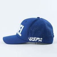 Casquette de golf et de baseball perforée au laser Yukaihe, 6 panneaux, imperméable, avec logo personnalisé